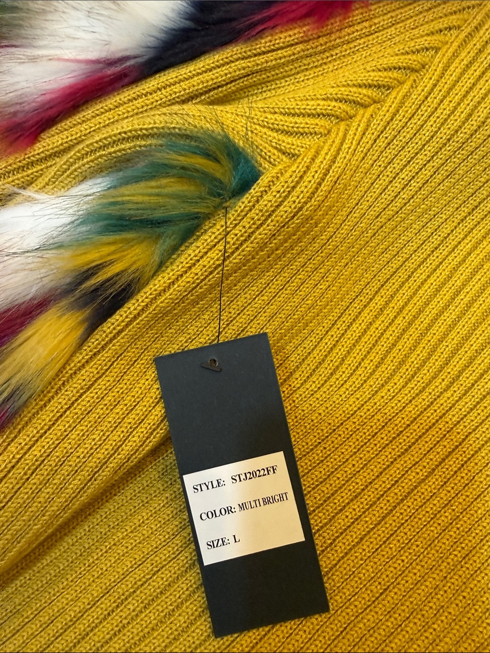 TAUE Multicolor Faux Fur Teddy Jacket - Bold Patchwork - Picture 8 of 10